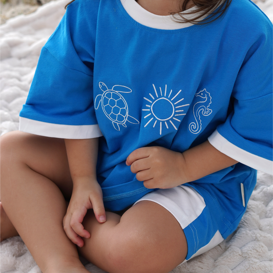 Blue Sherbet Sundae Set